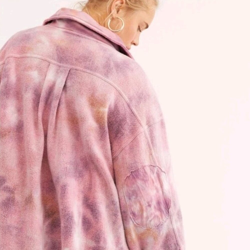 Free People Tie Dye Ruby Jacket Shacket Womens S … - image 4